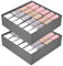 kiximay Unterwäsche-Organizer 2er Set, Schubladen-Organizer Set Aufbewahrungs-Box, Ordnungs-boxen faltbar, für BHs, Socken, Krawatten