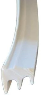 GUARNIZIONE FERMAVETRO IN PVC UNIVERSALE confezione da 5m .Bordatura ad incastro solo pressione per finestre e balconi e infissi. (4mm, Bianco)