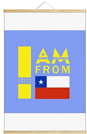 Deko-Bild, Motiv: I am from Chile, Art-Deco-Stil, zum Aufhängen