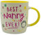 HOX Scribbles Ceramic Coffee Cup - Nanny, 11oz