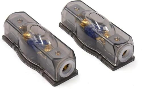 2Pcs 60A Auto Car Audio Amplifier ANL Automotive Fuse Holder Base Distribution Block Gray