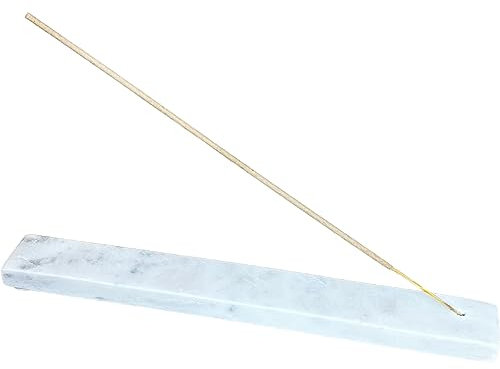 Support d'encens Premium en marbre masif, 25.5 x 3 x 1.5 cm
