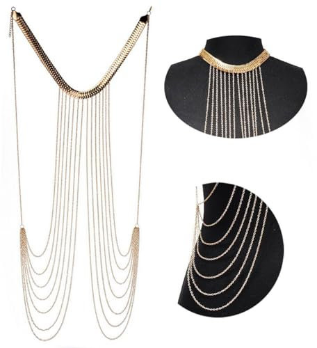 GMYIAK KöRperkette für Frauen,Mehrlagige