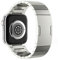 MaKTech Fascia in Titanio,Cinturino in Metallo Leggero con Fibbia Incorporata,per Apple Watch 10/9/Ultra 2/SE/8/7[2024] (46mm/45mm/44/49mm,Argento)