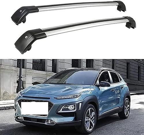 2 Stück Dachträger für Hyundai Kona/Kona EV 2017-2020, Aluminium Dachgepäckträger Querträger Fahrradträger Dachboxen Gepäckträger