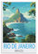 KmoNo Rio De Janeiro Brasilien Vintage-Reiseposter, 20 x 30 cm, Wanddekoration, Gemälde, Leinwand, Wandkunst, Wohnzimmer, Poster, Schlafzimmer