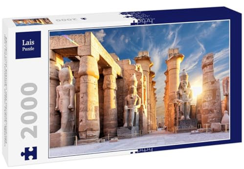 Lais Puzzle Säulen und Statuen des Haupteingangs des Luxor-Tempels, erster Pylon, Ägypten 2000 Teile