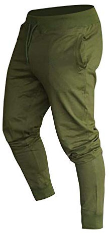 Pantalon décontracté pour homme, grande taille, coupe ajustée, extensible, pantalon de jogging, pantalon de sport, gym, entraînement, course à pied, pantalon de survêtement long et droit, vert
