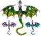 WOBBLO Broche Dragon | Broche Dinosaure Dragon pour Femme, Broche en Cristal Dragon Multicolore pour Femmes et Filles, Cadeaux Broches et épingles pour Femme, Bijoux Tendance pour Femme.