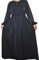 Yaqeen Premium Maxidress Nidha Stoff langes Kleid Boho islamisches Gebetskleid Hijab Abaya, Schwarz , Einheitsgröße