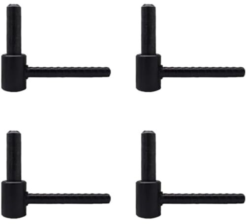 Lot de 4 Gonds à Scellement Chimique - Acier - Noir - Corps de gond Zn anti corrosion - Longueur 130 mm - Pour Charnière pour Volet Battant - Tige en fil acier cranté - Fabrication Française