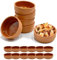 Tapas Schalen Braun | Auflaufformen aus Ton | Cazuela Schale | Schälchen | Mediterran |Tonschalen Braun Ø11,5cm (12)