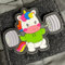 IronUnicorn Patch - 81 mm, Barbell & Einhorn Design, Robustes Gummi mit Klettverschluss - Perfekt für Rucksäcke & Sporttaschen, langlebiges Accessoire für Fitness & Gym-Fans