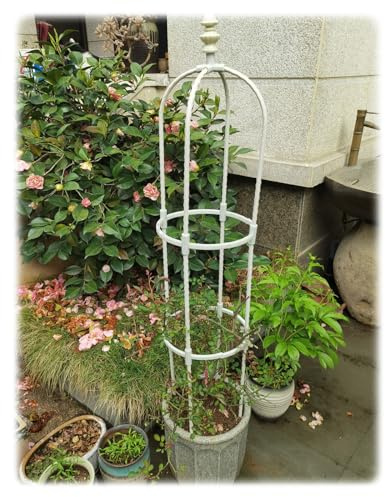 Rankhilfe Obelisk Außenbereich Rankhilfe Garten Obelisk Turm Witterungsbeständige Garten Rankhilfe Für Rosen Und Blumen 90cm/120cm/150cm/180cm High Ranksäule Für Kletterpflanzen ( Color : Weiß , Size