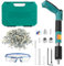 Pistola de clavos con 110 clavos redondos, kit de pistola de clavos de hormigón, herramienta manual de clavos de acero ajustable de 5 velocidades