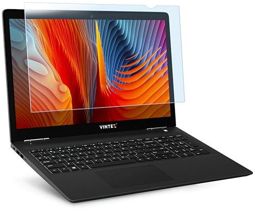 VINTEZ Pellicola protettiva per schermo da 15,6 con blocco della luce blu per monitor e laptop 16:9 widescreen – Pellicola filtro anti-UV per PC – antigraffio cornice diagonale [confezione da 2]