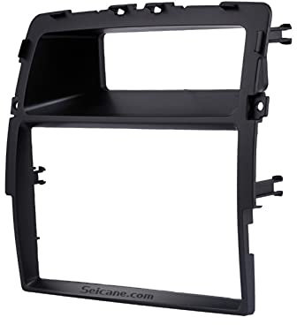 Double Din Cage,Car Stereo Frame Black Double Din Car Radio Fascia Fitting Kit Installation Frame Panel DVD Stereo Player