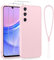 Viojrlra Cover per Samsung Galaxy A15 4G /A15 5G con 2 Pellicola Vetro Temperato, Custodia Antiurto Ultra Sottile Liquid Silicone TPU Morbido, Anti Ingiallimento Anti-Graffio Protettiva Case (Rosa)