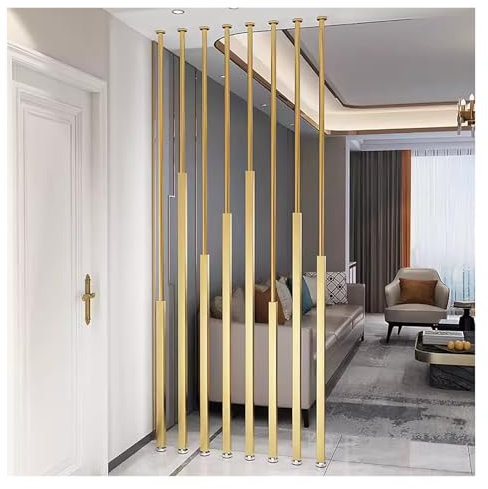 Paravent Raumteiler Innen Gold Raumteiler Paravent Post Moderne Raumteiler Und Trennwände Säule Vom Boden Bis Zur Decke, Hoch Innenraumtrennwand Trennsäule Für Eingang/ Balkon/ Restaurants(Style3,80cm