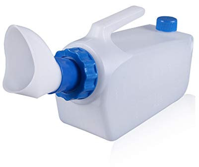 Plastic Bedpan,Portable Travel Pee Bottles, Ms Urinal Home Care Urine Collection Containers Emergency Urinal Unisex 2000ml(2000ML)