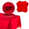 POPOYU Juego de vajilla de 37 piezas de papel de aluminio rojo metálico, juego de vajilla de papel de aluminio rojo metálico incluye 16 platos de papel, 20 servilletas, mantel para cumpleaños,