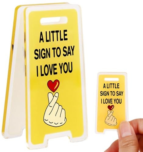 Valentines Gifts, Valentines Gifts For Him, Valentines Gifts For Her, A Little Sign To Say I Love You, Love You Gifts For Girlfriend Boyfriend Romantic Acrylic Clip Wedding Anniversary Birthday Gifts