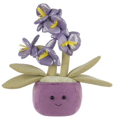 Apricot Lamb Pflanze Phalaenopsis Orchidee Blume Plüschtiere für Kinder, weiche niedliche Kuscheltier für Baby Mädchen und Jungen, Flauschige Phalaenopsis Orchidee Lila 28 cm