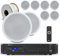 4x 5.25 NCSP5 Commercial Ceiling Speaker System Package with 120W Amp, CD Player, Bluetooth, and USB – Ideal Background Music System for Offices, Gyms, Hospitality & Retail - amp with cd player