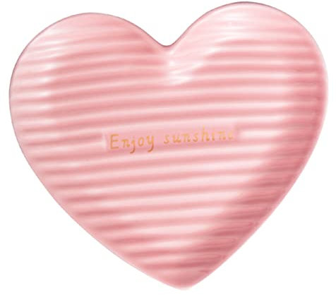 OFFSCH 1 Pc Placa De Cerámica En Forma De Corazón Plato En Forma De Corazón De Amor Joyas Vajilla Fruta Junta Trinket Decoración Salsa Plato Infantil Platos De Aperitivo Hogar Cena Rosa