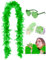 45g 2 Yard Federboa mit Glitzer und Herz-Sonnenbrille für Frauen und Teenager-Mädchen Junggesellinnenabschied Party Halloween Kostüm (Grün)