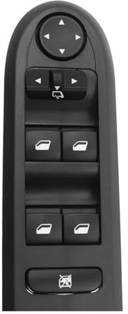 Botonera Elevaluna para Peugeot para 407 6554.ER 96468704XT 6554ER 6554 ER 2004-2010 Elevador De Vidrio Interruptor Principal Panel De Control De Ventana Eléctrica Coche Botón Elevador Cristal