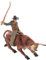 BESPORTBLE Western Cowboy Bull Model Bullfighting Statue Realistic Bull Figurine Bullfighter Toy