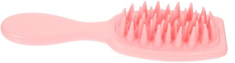SAFIGLE 4 Stück Shampoo-Massagekamm Haarkamm waschen Schuppen Reinigung Kopfhautbürste Kopfhautmassagegerät mit Griff Haarshampoo Pinsel mit langem Griff Kieselgel Rosa