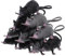 YARNOW 10 Pièces Accessoire d'halloween Souris Horreur Faire la fête pour Poilu Animal en Peluche de Rat Accessoire de Rat Faux Rat Noir Jouets effrayants d'halloween de Rat PVC