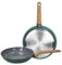 Tognana T-Care, set 2 padelle 24/28 cm, alluminio forgiato, verde