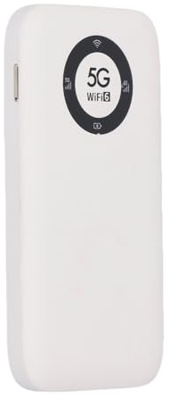 Dpofirs 5G Mobile Hotspot WiFi für Reisen, Bis zu 16 Geräte, 2,77 Gbit/S & 1,25 Gbit/S, 5G -Router für Smartphones, Laptops, Tablets, Gaming -Konsolen, 7100mAh Batterie (White)