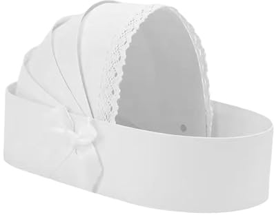 YIXANNX Durable Floral Shower Box Eye Catching Cradle Baby Showers Wedding Celebrations Decorative Packaging Fruits Baby Shower Favors Wedding Celebration Egg Basket, White, 33.5x17.5x21cm