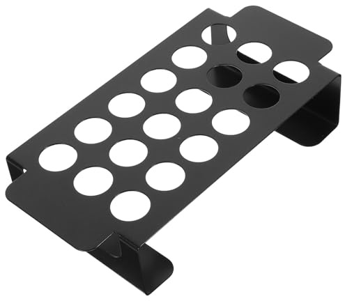 Ciieeo Multifunktionaler Hähnchenschenkel Grillrost aus Hitzebeständigem Edelstahl mit 18 Löchern für Gegrillte Drumsticks und Paprika BBQ Zubehör für Outdoor Grillen