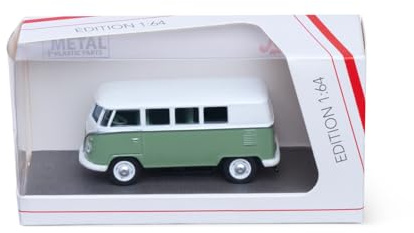 Schuco 1:64 VW T1 Samba Hellgrün/Weiß - Hochwertiges Diecast Modellauto im Maßstab 1:64, Modellauto, 1:64, Auto, Sammlermodell