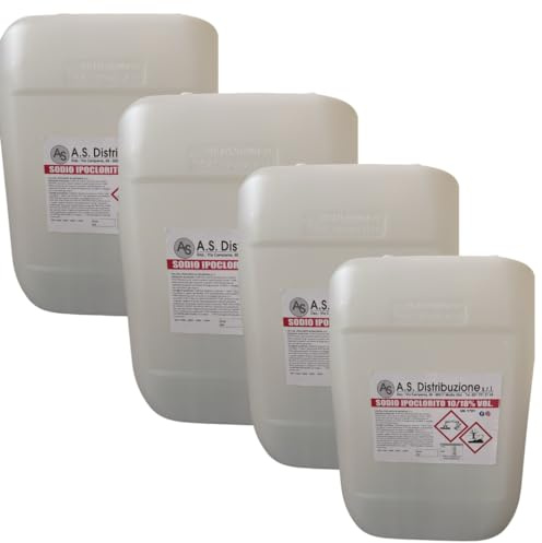 4 X 25kg Ipoclorito Di Sodio 10/18% Cloro Liquido Professionale Per Piscine