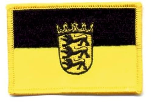 Aufnäher Baden-Württemberg, rechteckig, Aufbügler, Patch, **VERSAND GRATIS**