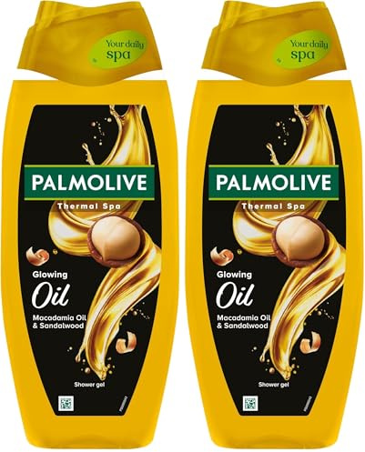 Palmolive Thermal Spa Glowing Oil Body Wash 400ml, Scented Shower Gel (Pack of 2)