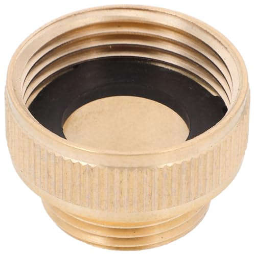 FRCOLOR Quick Release Brass Garden Hose Connector 1 Inch Female to 3/4 Inch Male Thread Adapter for Irrigation and Outdoor Use