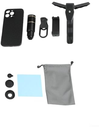 ReachMall Teleobjetivo 22X, para iPhone, óptica de zoom HD de metal con soporte, compacto portátil, para fotografía de viajes y deportes de vida silvestre (para 16 Pro Max)