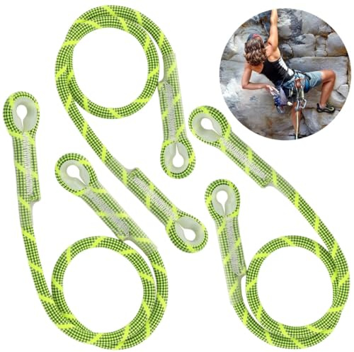 Machify Prusik - Paquete de 3 cuerdas Prusik de 10 mm, bucle de nailon precosido de ojo a ojo, Kevlar y poliéster, cuerda multiusos