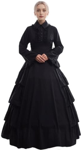 GRACEART Damen Gothic Viktorianisches Kleid Renaissance Maxi Kostüm (M)