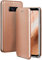 ONEFLOW Business Case für Samsung Galaxy S8 Handyhülle klappbar mit Standfunktion, Klapphülle Flipcase Cover Dünn, PU Leder Hülle mit Kartenfach, 360 Grad Schutzhülle, Rosegold