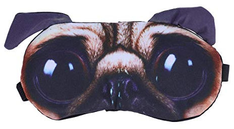 Healifty Schlafmasken Mops Hund Muster Augenmaske mit Eisbeutel Augenkühlung Maske Augenklappen