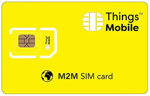 Daten-SIM-Karte für M2M GLOBAL - Things Mobile - mit weltweiter Netzabdeckung und Mehrfachanbieternetz GSM/2G/3G/4G. Ohne Fixkosten und ohne Verfallsdatum. 10 € Guthaben inklusive
