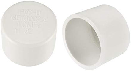 sourcing map 32mm PVC Pipe Cap Fitting, Slip Socket External End Caps 2 Pcs